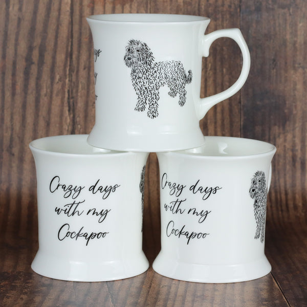Cockapoo mug in fine bone china. Cockapoo lover gift.