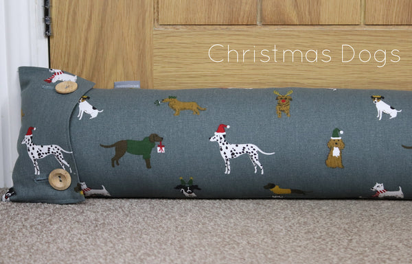 Christmas Draught Excluder Draught excluder Handmade in Sophie Allport Christmas fabrics Robin Stags Reindeer Christmas dog draught excluder
