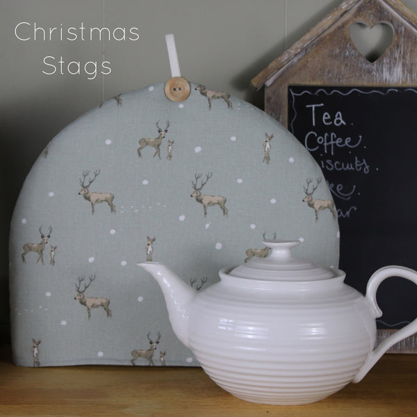 Sophie Allport tea cosy. Handmade by Harris and Home in animal print dog bees and birds fabric