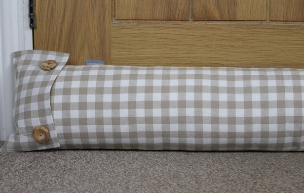 Draught excluder Handmade in Laura Ashley beige gingham