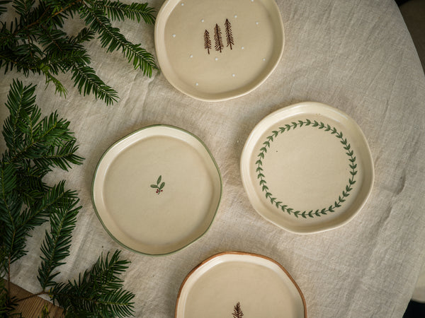 Christmas Small Serving Plate - Nordic Trees
