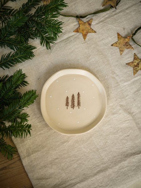 Christmas Small Serving Plate - Nordic Trees
