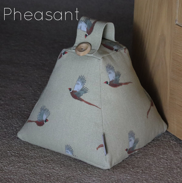 Sophie Allport door stop. Handmade by Harris and Home in Birds Bees Robin fabric