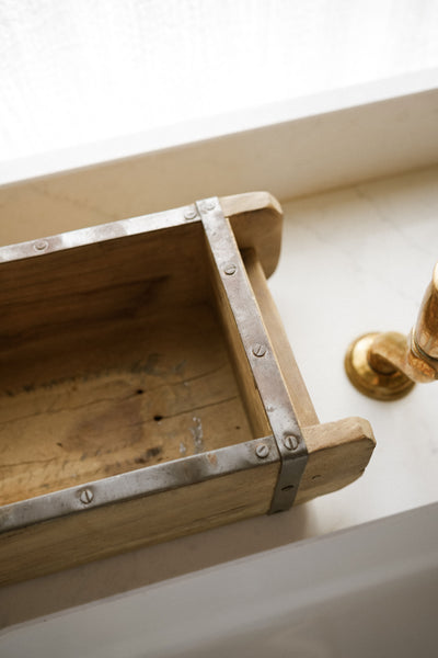 Rustic Wooden Brick Mould Box