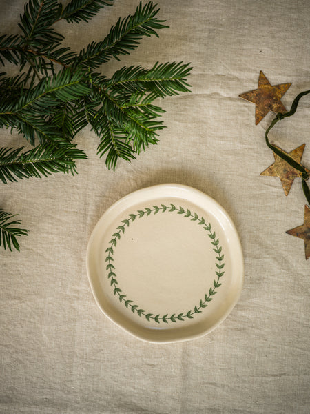 Christmas Small Serving Plate - Wreath
