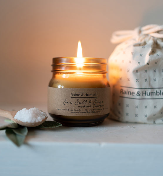 Soy wax jar candle - Sea Salt & Sage