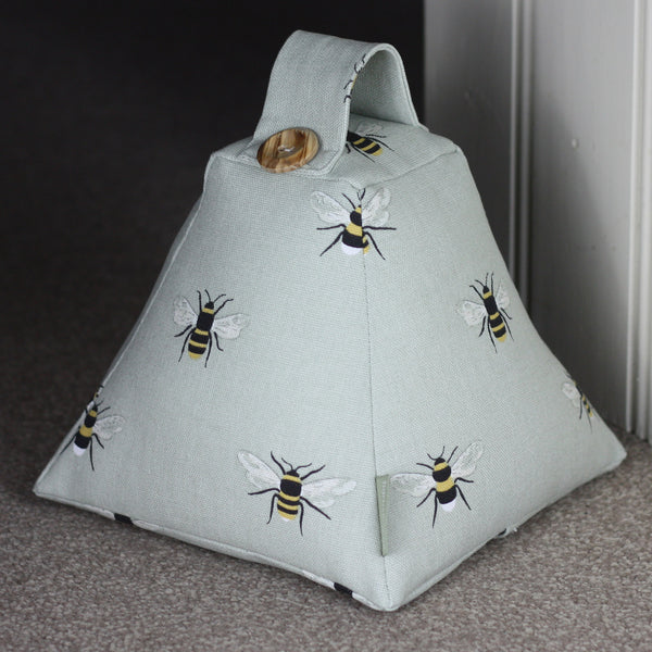 Sophie Allport bee fabric door stop. Handmade by Harris and Home