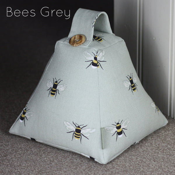 Sophie Allport door stop. Handmade by Harris and Home in Birds Bees Robin fabric