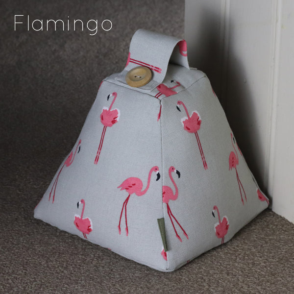 Sophie Allport fabric doorstop Handmade by Harris and Home. Animal print Dog Flamingo Pheasant Hare fabric