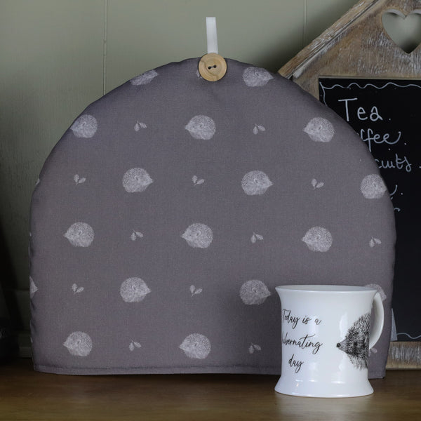 Hedgehog fabric Fabric tea cosy designed by Harris & Home.
